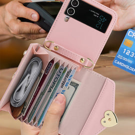 Vikbart telefonfodral med förvaring