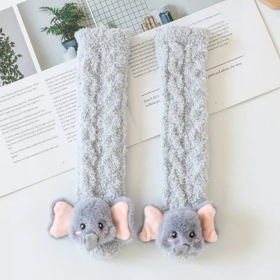 Baby Vinter Fluffy Fuzzy Slipper Sockor