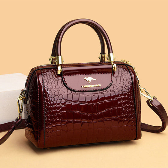Elegant läderväska för kvinnor