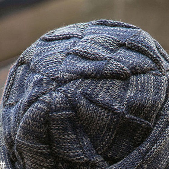 Halsdukmöss set i stickad fleece