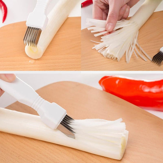 Grönsaksstrimla vitlöks skärare