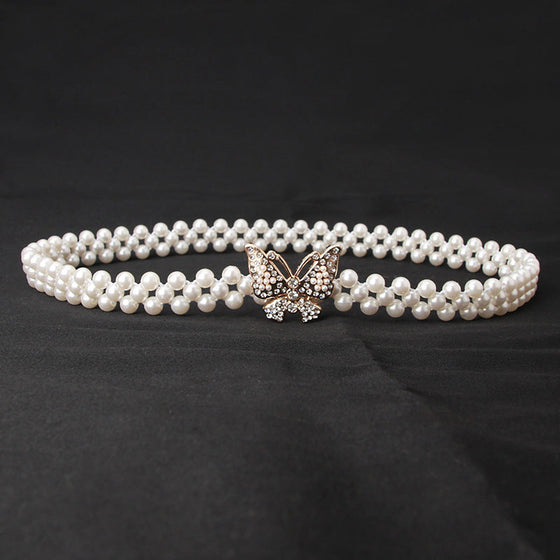 Elegant elastisk midjepärlkedja