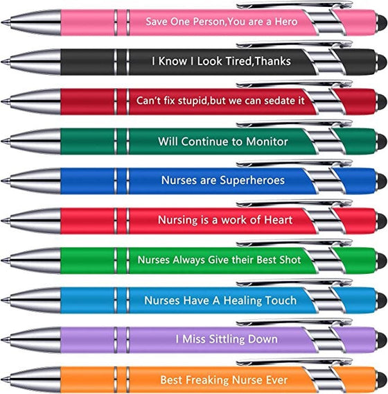 Roliga Kontorspennor (10 ST/Svart Bläck)