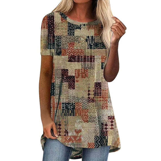 Kortärmad T-shirt med tryck