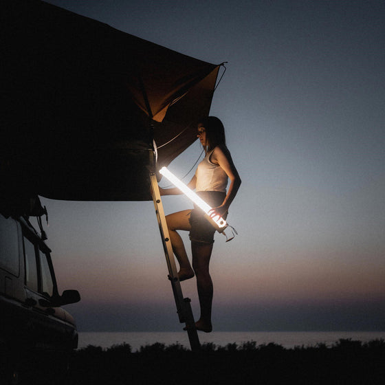 Bärbar uppblåsbar hopfällbar ponny lampa