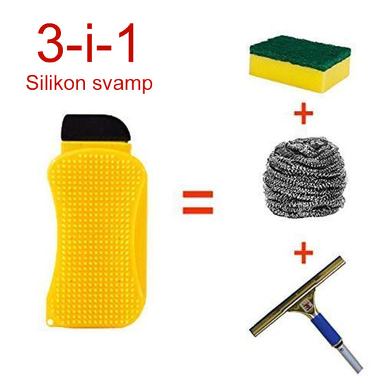 3-i-1 silikonrengöringsborste