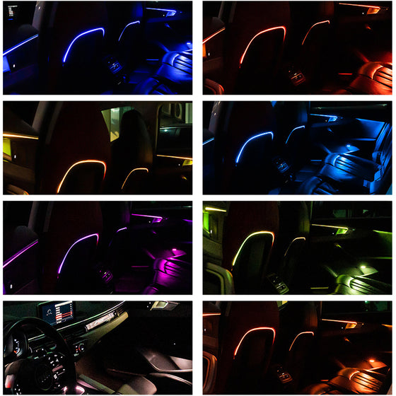 Neonljus för biltrådslister