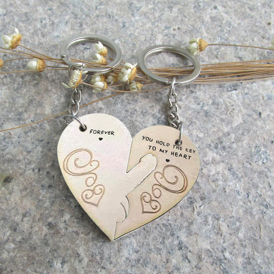 Du håller nyckeln till mitt hjärta för alltid Par Nyckelring