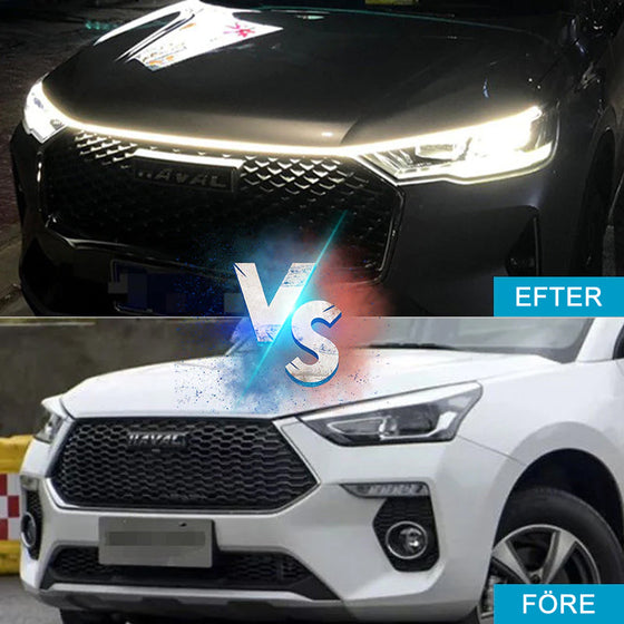 Dynamisk bilhuv LED-remsa