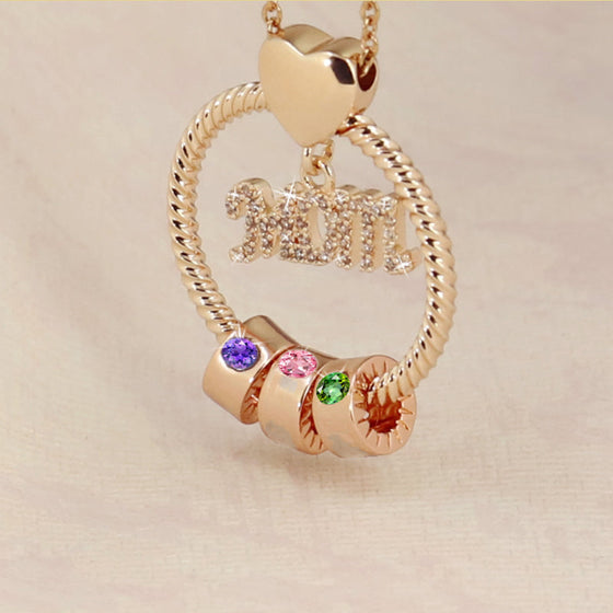 Födelsesten halsband till mamma