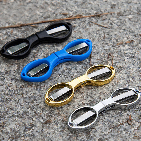 Hopfällbara små saxar, fiskesaxar, 8-karaktärssaxar