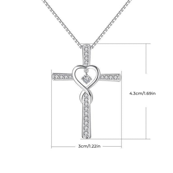 Zirkon hjärtkorshalsband