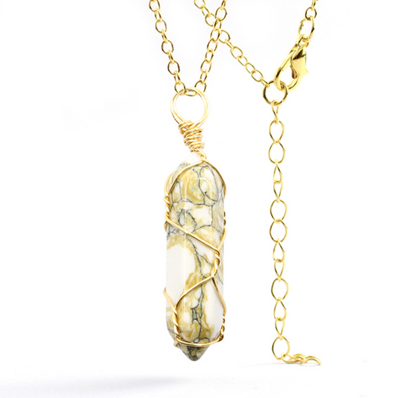 Hexagonal kristalltrådshänge