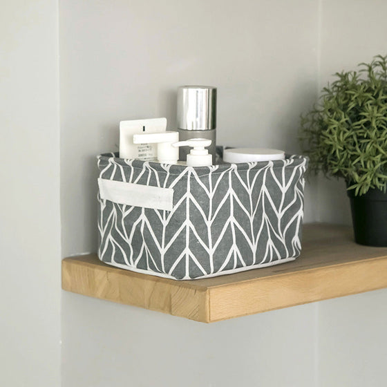 Vikbar canvas tecknad förvaringslåda