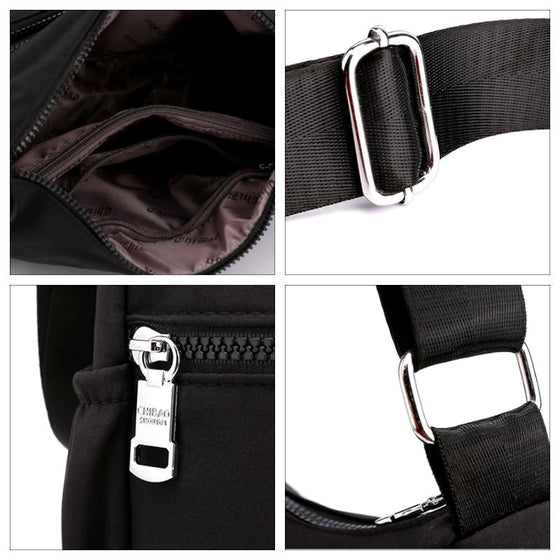 Moderiktig axelväska med broderat blommönster för damer