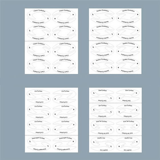 Snabb eyeliner & ögonskuggstencil klistermärken