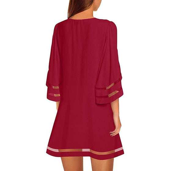 Lös O-ringad meshklänning