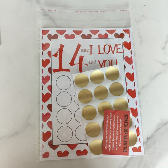 Alla hjärtans Scratch Off-tryck