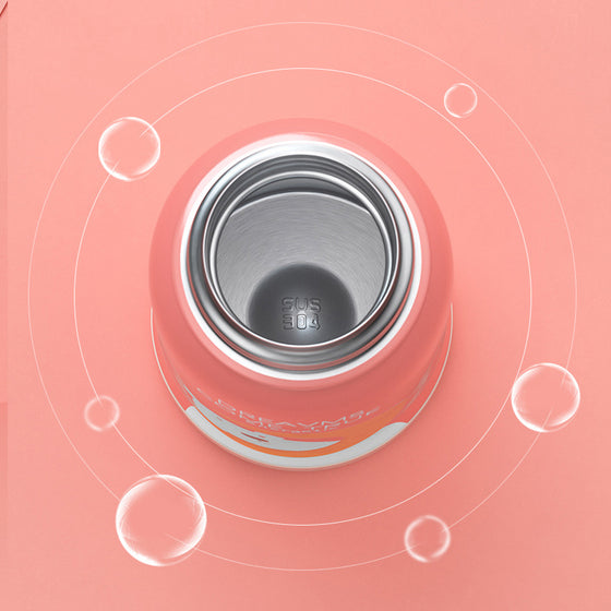 Vakuumkolv i rostfritt stål med 2 lock