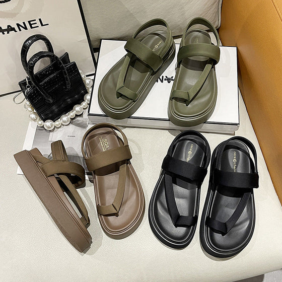 Bekväma snygga mångsidiga plattformssandaler för kvinnor