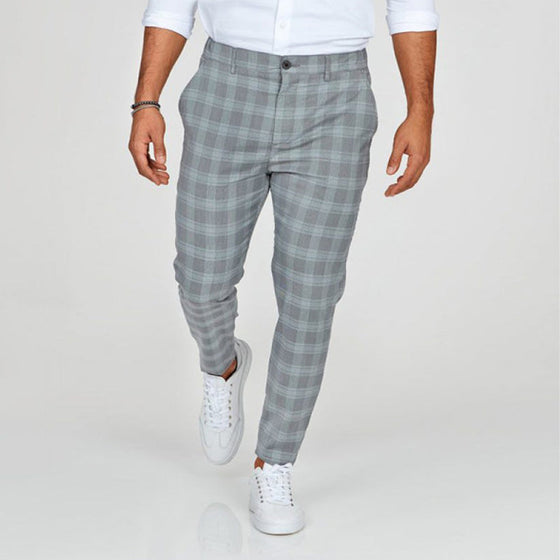 Mönstrade långa fritidsbyxor