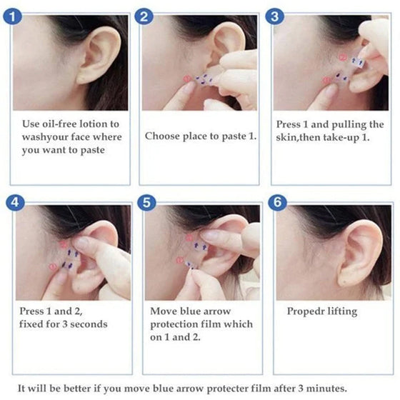 Osynlig tejp för ansiktslyft