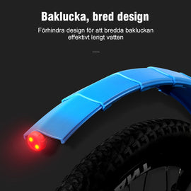Cykel infällbar stänkskärm med bakljus