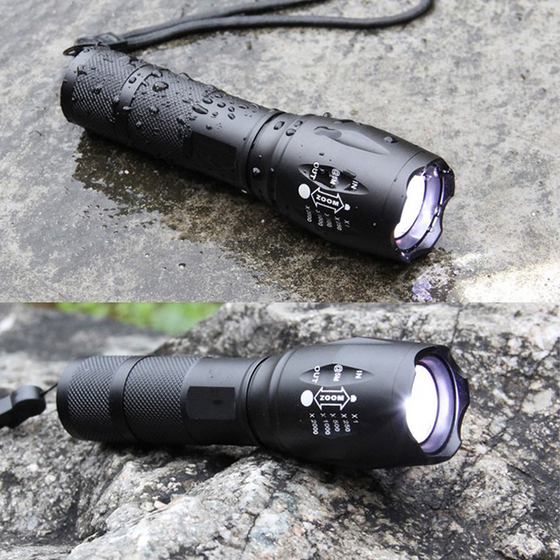 Aluminum flashlight USB rechargeable flashlight