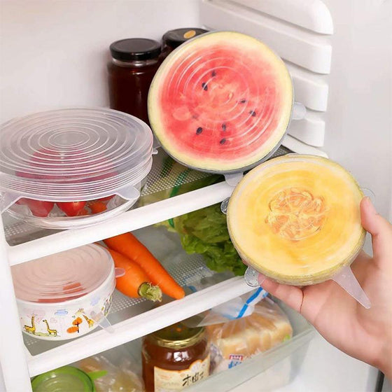 Silikonlock för matlådor, (6 st)