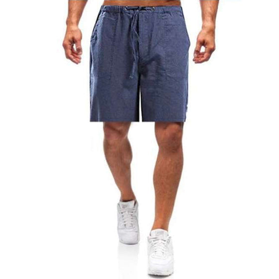 Casual shorts i linne för män