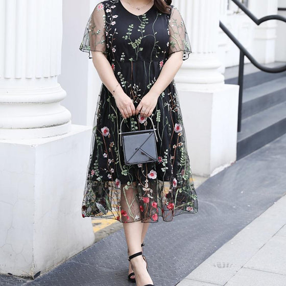 Blommig Klänning | Plus size