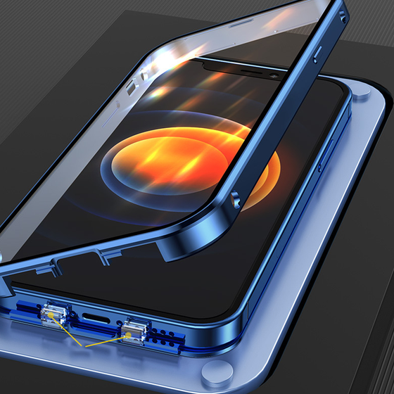 Dubbelsidigt iPhone-fodral med spänne