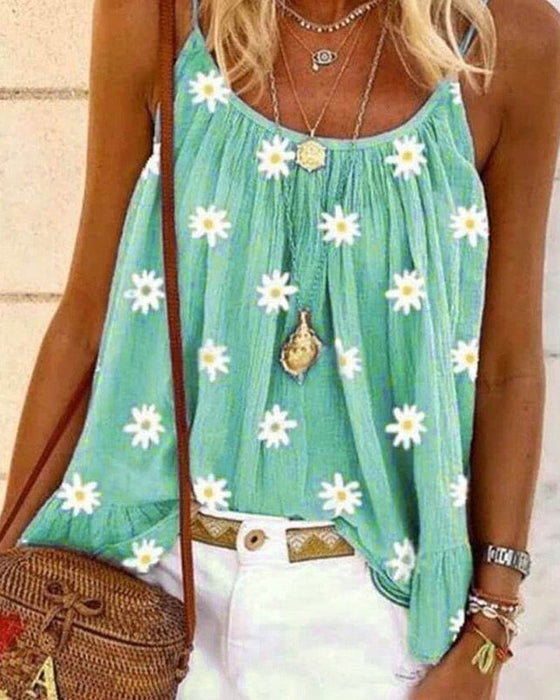 Blommönster Cami Top