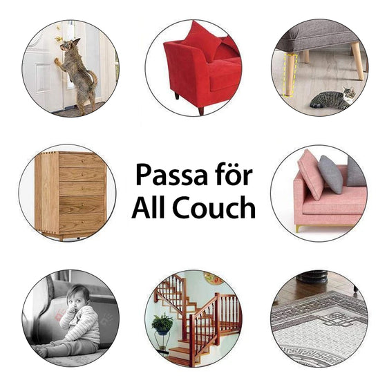 Katter reptåliga möbelskyddstejp (2 stycken och 10 spikar)