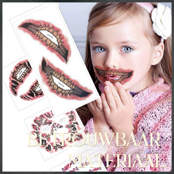 Läskiga Halloween-tatueringsklistermärken