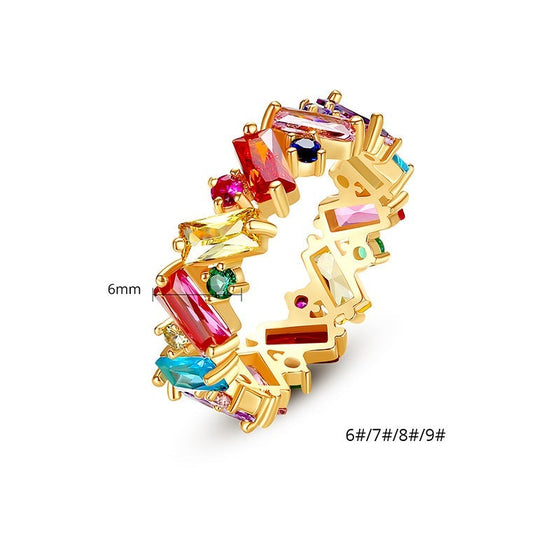 Regnbåge zirkon ring