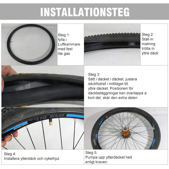 Punkteringsskydd till cykeldäck
