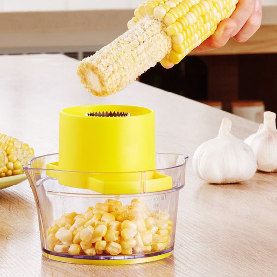 Cob Corn Stripper med Inbyggd Mätkopp och Rivjärn
