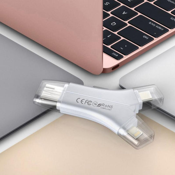 4-i-1 bärbar minneskortläsare för telefoner