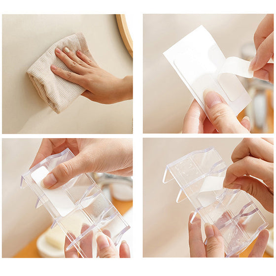 Väggmonterad organisatörshylla för hudvårdsprodukter