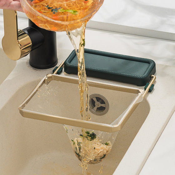 Hörnavloppssil för diskbänk