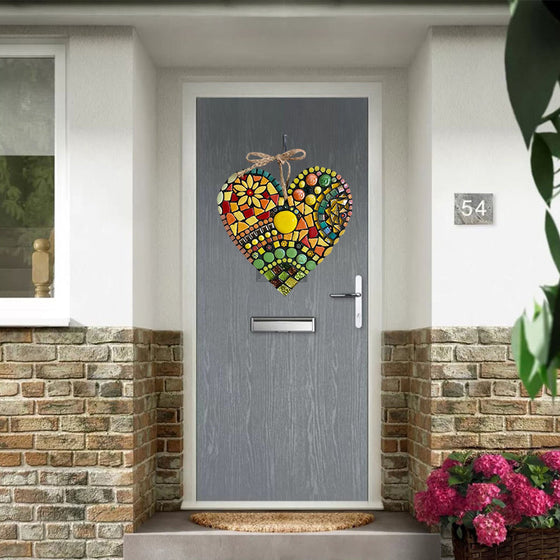 Stor trädgård mosaik hjärta dekoration