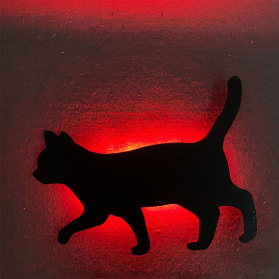 Ljus & röstsensorkontroll LED söt kattvägglampa