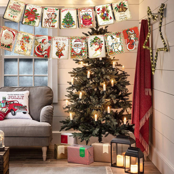 Glad Jul Eldstuga Banderoll