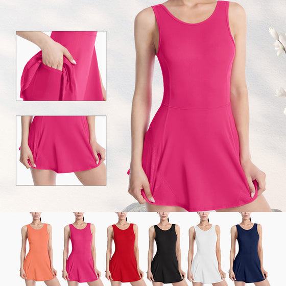 Dubbla lager sporttennisklänning