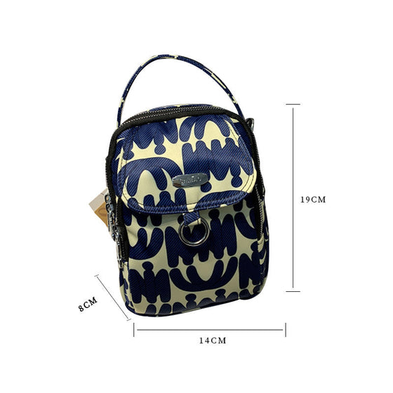 Crossbody-väska med nylontryck