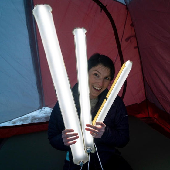 Bärbar uppblåsbar hopfällbar ponny lampa