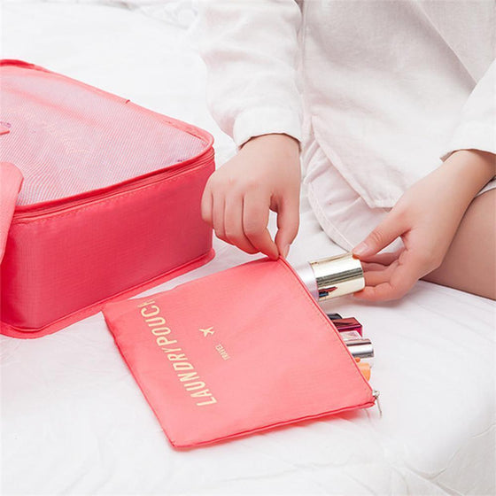 Förvaringsväska för resekläder (1 set, 6st)