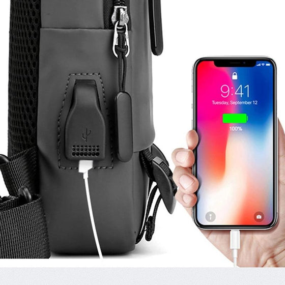 Multifunktionell vattentät ryggsäck med en axel