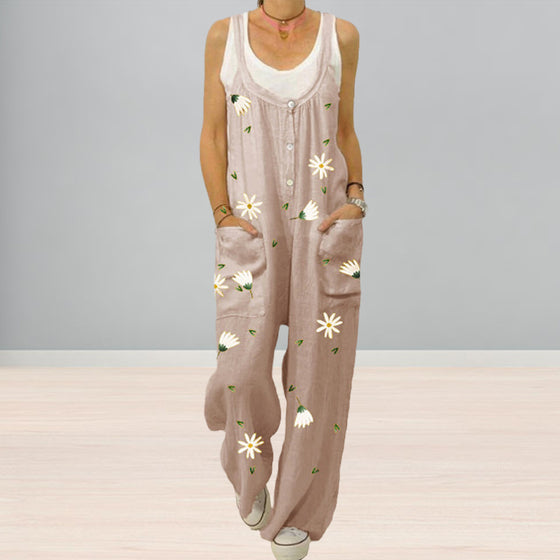 Jumpsuit med blommönster